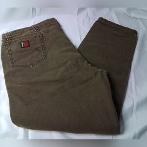 WRANGLER Men 46 X 30 Riggs WorkWear Thinsulate Insulated Brown Pants Jeans